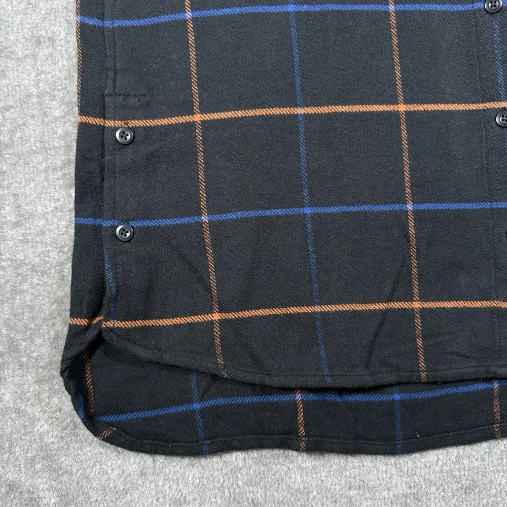 NWT LL Bean Signature Shirt Women's Large Black Plaid Flannel Organic Cotton